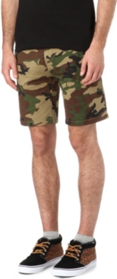 OBEY Tracks camouflage-print chino shorts