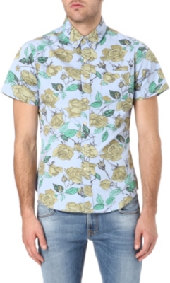 OBEY Wasted floral-print shirt