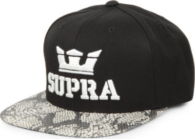 SUPRA Snake-print baseball cap