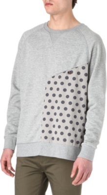 TWO SQUARE Polka dot-panel sweatshirt