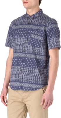 TWO SQUARE Mixed-print short-sleeved shirt