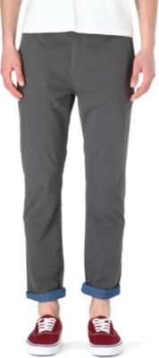 TWO SQUARE Contrast-cuff chinos