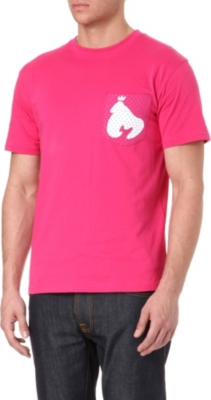 MONEY Money polka-dot pocket t-shirt