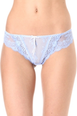 ELLE MACPHERSON INTIMATES Dentelle thong (Heather+haze/cream