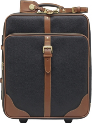 MULBERRY Scotchgrain two-wheel cabin suitcase