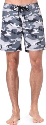 SUNDEK Camo elasticated-waist swim shorts