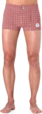 ROBINSON LES BAINS Checked swim trunks