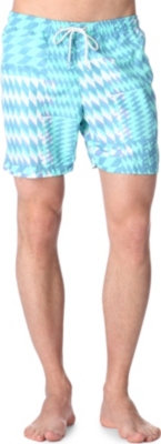 FRANKS Diamond-print swim shorts