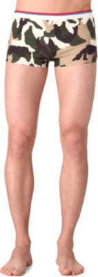 DIESEL Camouflage-print swimming trunks