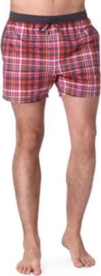 HUGO BOSS Checked swimming trunks