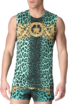 VERSACE Animal-print vest