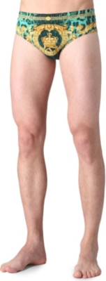 VERSACE Animal-print swim trunks