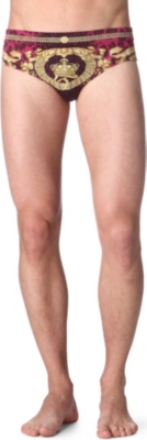 VERSACE Animal-print swim trunks