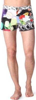 VERSACE Floral-patterned swim shorts
