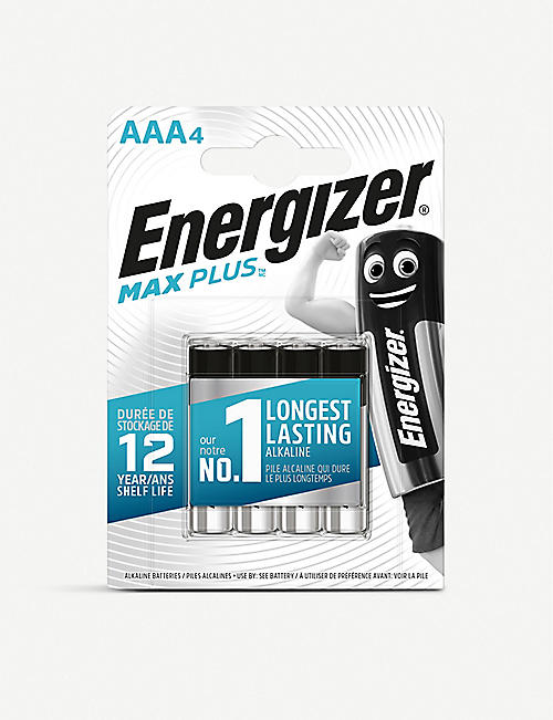 ENERGIZER: Max Plus AAA alkaline batteries pack of four
