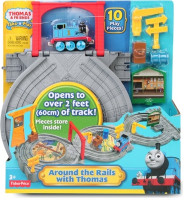 AROUND THE RAILS WITH THOMAS Portable train playset TakenPlay Take