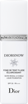 DIOR Diorsnow White Reveal UV shield liquid foundation SPF 30 (012