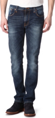 NUDIE JEANS Thin finn slim-fit tapered jeans