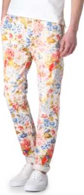 SCOTCH & SODA Floral chinos