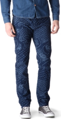 EDWIN Floral-print chinos