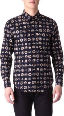 NAKED AND FAMOUS DENIM Japanese Symbols shirt
