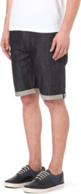 DENHAM R7 selvedge-denim shorts