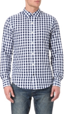 DENHAM Military gingham-printed shirt