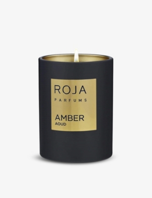 ROJA PARFUMS: Amber Aoud scented candle 300g
