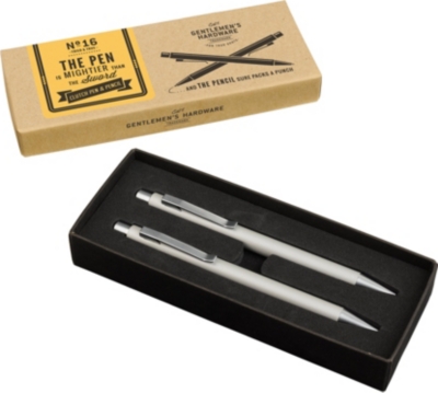 WILD & WOLF Gentlemen's Hardware stainless steel pen and pencil set