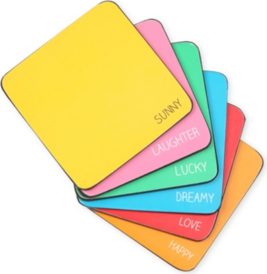 HAPPY JACKSON Happy coasters set of six