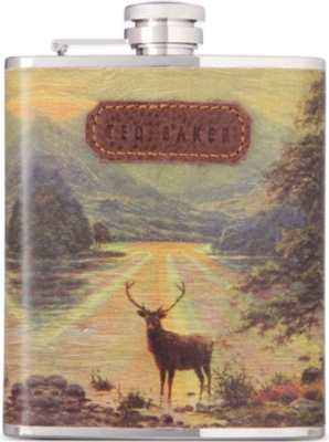 WILD & WOLF Ted Baker Stag hip flask