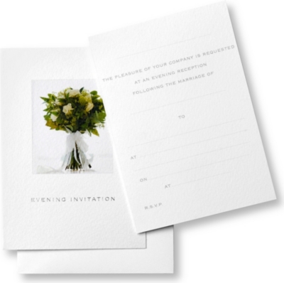 SUSAN O'HANLON Wedding collection set of six evening reception invitations
