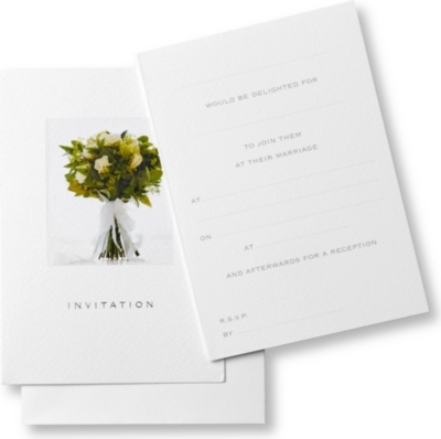SUSAN O'HANLON Wedding collection set of six wedding invitations