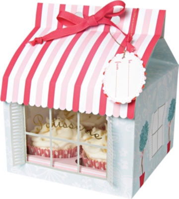  Set of three large patisserie cupcake boxes