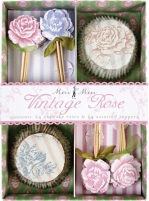 MERI MERI Vintage Rose cupcake kit
