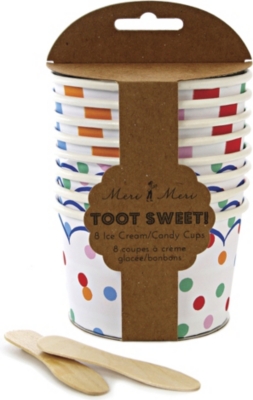 MERI MERI Toot Sweet pack of eight ice cream/candy cups