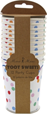 MERI MERI Toot Sweet set of 12 paper cups