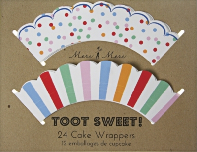 MERI MERI Toot Sweet pack of 24 cupcake wrappers