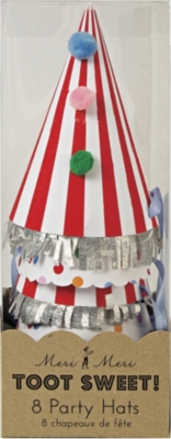 MERI MERI Toot Sweet pack of eight party hats