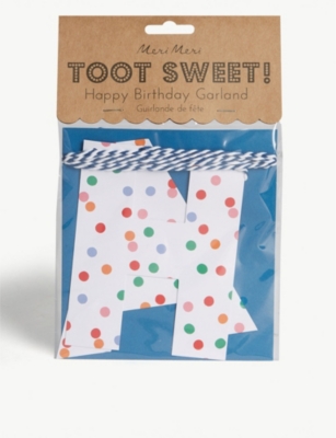 MERI MERI Toot Sweet happy birthday garland