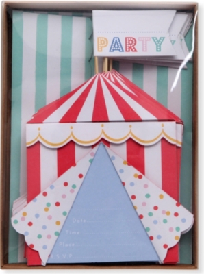 MERI MERI Toot Sweet Spotty box of eight invitations