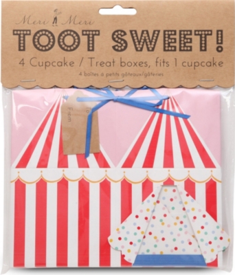 MERI MERI Toot Sweet set of four cupcake boxes