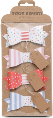 MERI MERI Toot Sweet set of four small gift bows