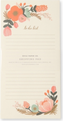 RIFLE PAPER Floral shopping pad