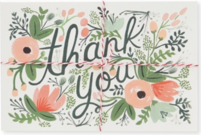 RIFLE PAPER Wildflower thank you postcards