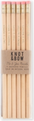 KNOT & BOW Me and You pencils