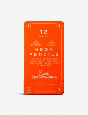 PRINT WORKS: L'artiste neon colour pencils set of 12
