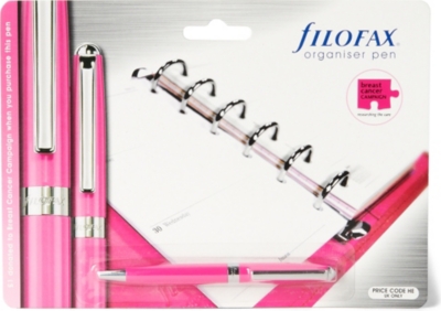 FILOFAX Breast Cancer Campaign charity ballpoint pen pink