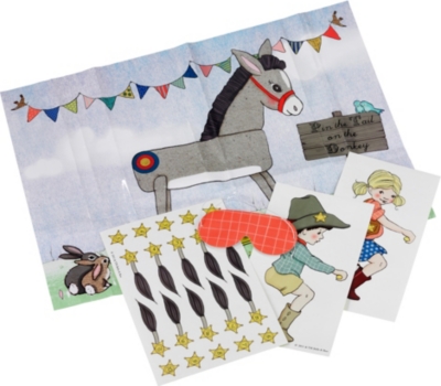 TALKING TABLES Belle & Boo pin the tail on the donkey game
