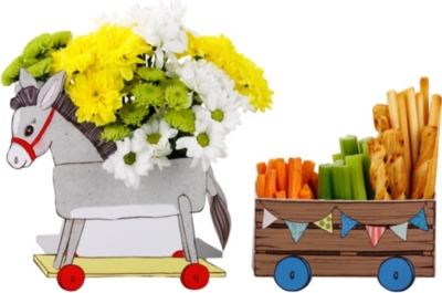TALKING TABLES Belle & Boo donkey and treat cart
